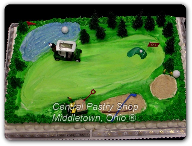 Golf theme cake